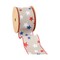 LaRibbons 2 1/2" Wired Ribbon | Red/White/Blue Stars | 10 Yard Roll